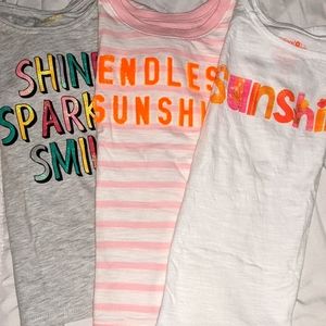 3 Girls cotton tees bundle size 6-8 yrs